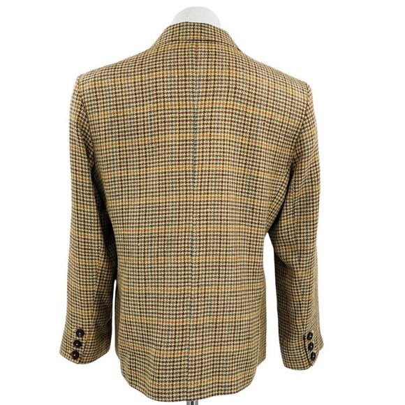 ORVIS Multicolored Houndstooth Button Down Woven Silk Blazer Size 10 - Picture 6 of 11